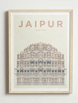 Affiche de Jaipur – Cadre bois