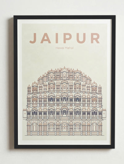 Affiche de Jaipur – Cadre noir