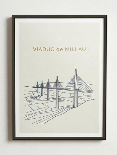 Affiche de Millau – Cadre métal