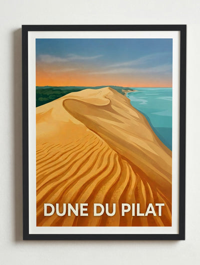 Affiche de Dune du Pilat – Cadre noir