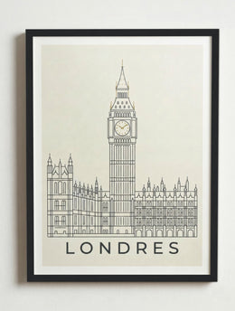 Affiche Londres – Cadre noir