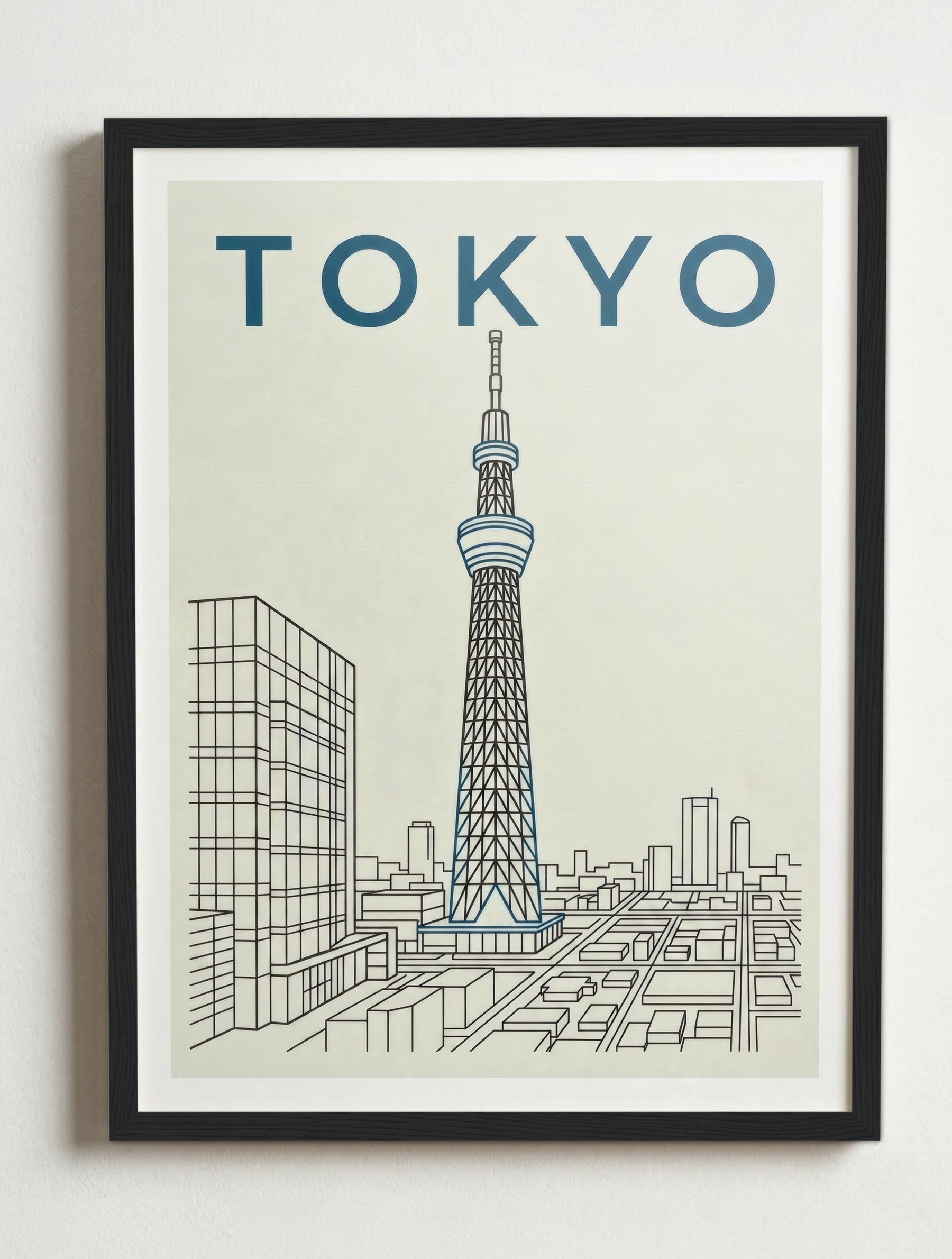 Affiche Tokyo – Cadre noir