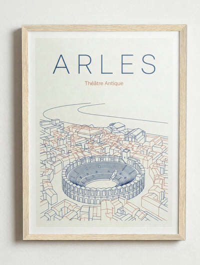 Affiche de Arles – Cadre bois