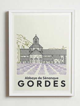 Affiche de Gordes – Cadre blanc