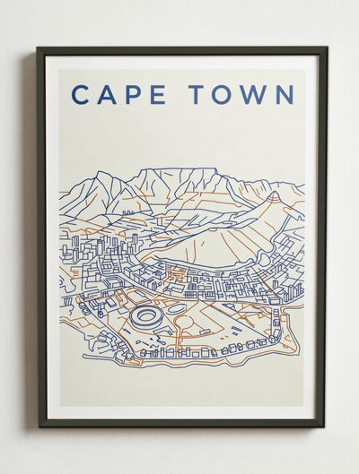 Affiche de Cape Town – Cadre métal