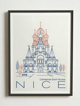 Affiche de Nice – Cadre métal