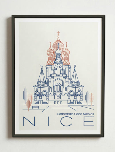 Affiche de Nice – Cadre métal