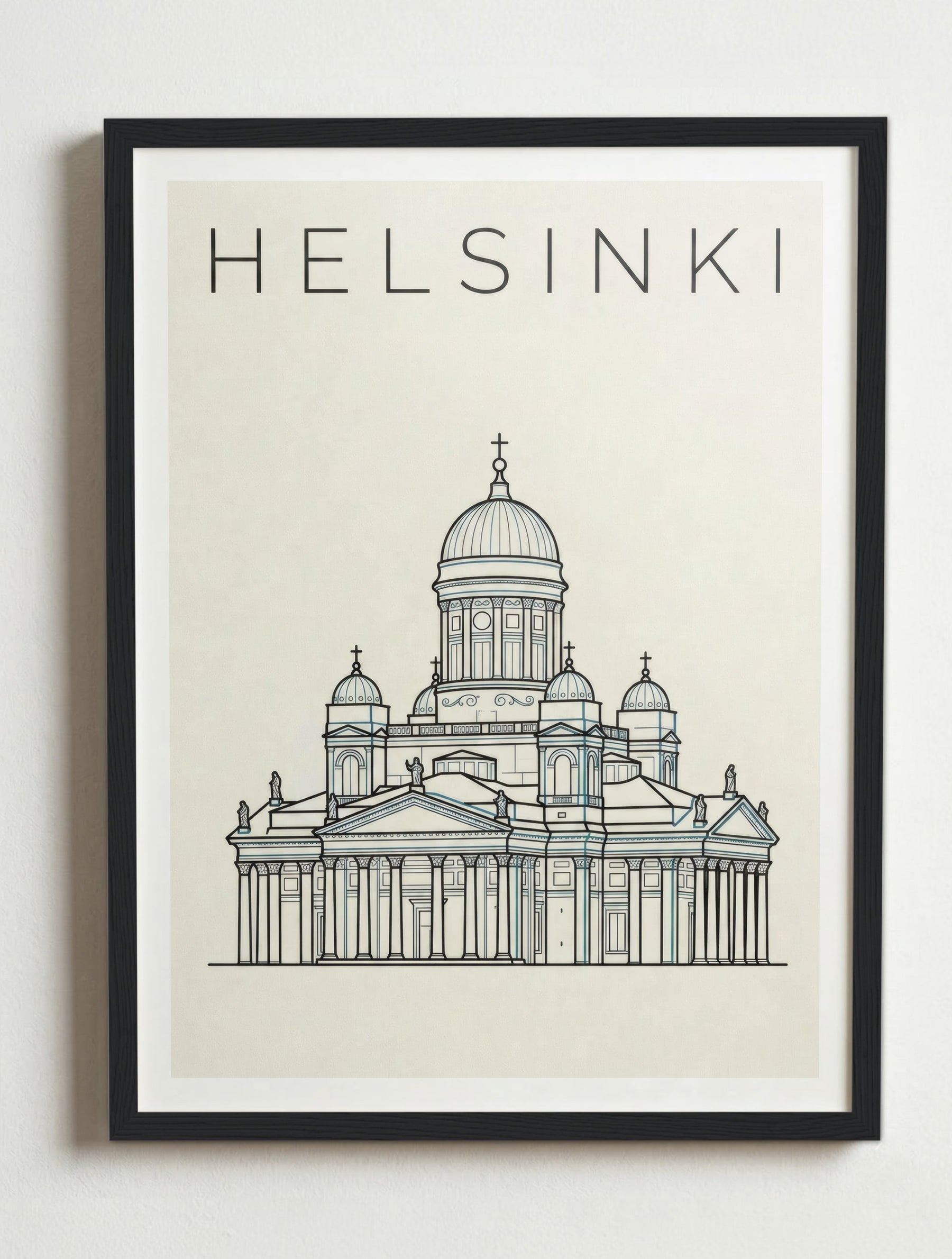 Affiche de Helsinki – Cadre noir