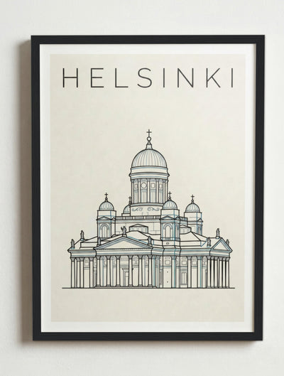 Affiche de Helsinki – Cadre noir