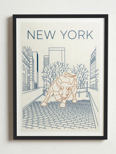 Affiche de New York – Cadre noir