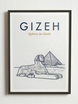 Affiche de Gizeh – Cadre métal