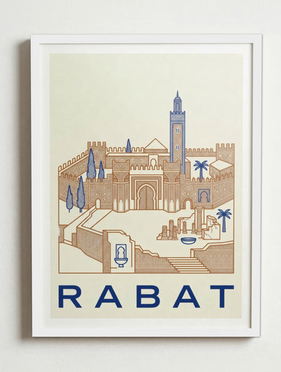 Affiche de Rabat – Cadre blanc