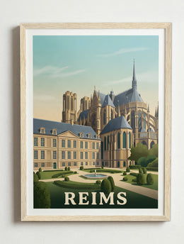 Affiche de Reims – Cadre bois