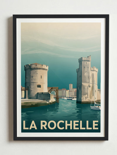 Affiche de La Rochelle - La Rochelle Vieux Port – Cadre noir