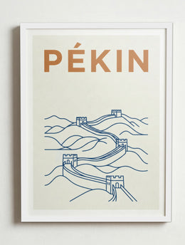 Affiche Pékin – Cadre blanc