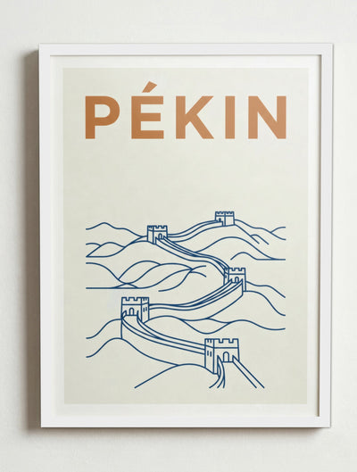Affiche Pékin – Cadre blanc