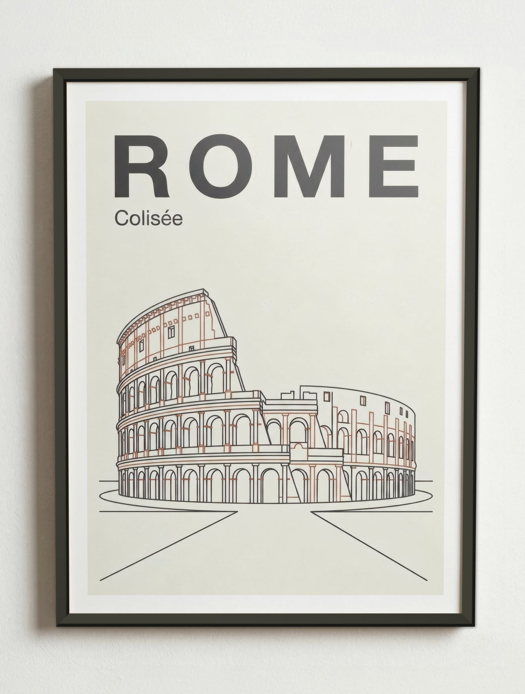 Affiche de Rome – Cadre métal