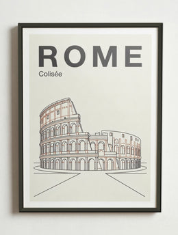 Affiche de Rome – Cadre métal