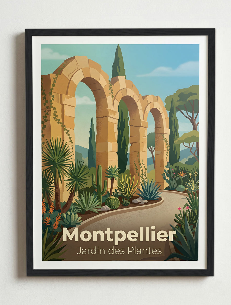 Affiche de Montpellier - Jardin des Plantes de Montpellier