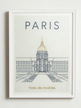Affiche de Paris – Cadre blanc