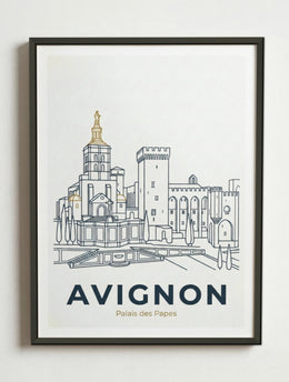 Affiche de Avignon – Cadre métal