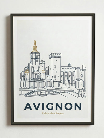 Affiche de Avignon – Cadre métal