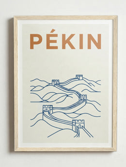 Affiche Pékin – Cadre bois